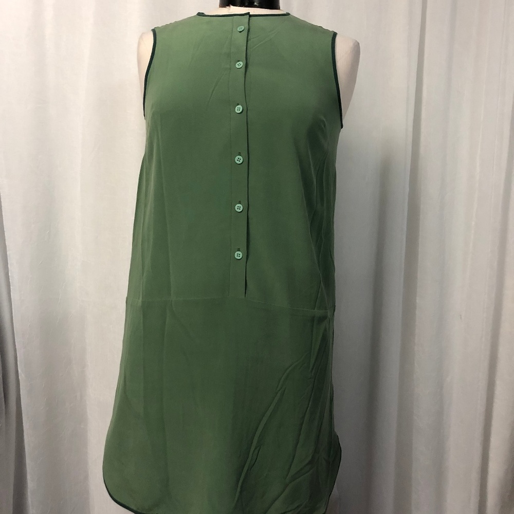 Fossil Women's Dress Apple Green Silk Size 2